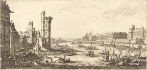 Utsikt över Louvren av Jacques Callot