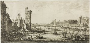 Utsikt över Louvren av Jacques Callot