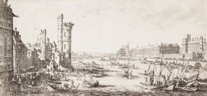 Vy över Louvren av Jacques Callot