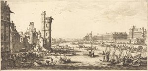Utsikt över Louvren av Jacques Callot