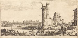 Utsikt över Pont Neuf av Jacques Callot