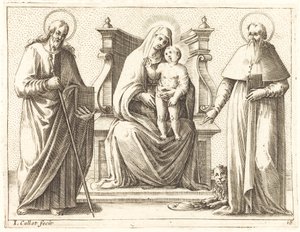 Jungfru och barn med de heliga Jakob och Hieronymus, 16081611. av Jacques Callot