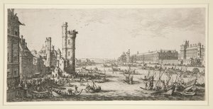 Utsikt över Louvren av Jacques Callot