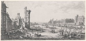 Vy över Louvren av Jacques Callot