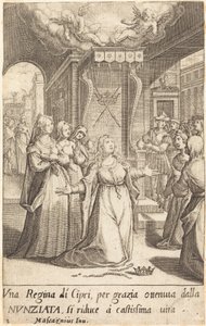 Drottning av Cypern av Jacques Callot after Donato Mascagni