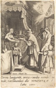 Den botade sjuka personen av Jacques Callot after Giovanni Bilivert