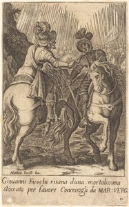 Giovanni Fieschi av Jacques Callot after Matteo Rosselli