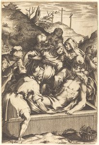 Gravläggningen av Jacques Callot after Ventura Salimbeni