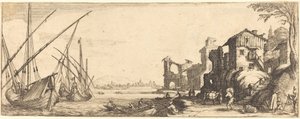 Den lilla hamnen av Jacques Callot or Follower of Jacques Callot