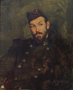 Felicien Cacan i uniform, 1915 av Jacques Emile Blanche