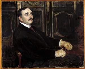 Porträtt av Paul Claudel (fransk författare av Jacques Emile Blanche