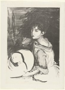 Portret av Wanda Zielinska känd som Pouponne Ung flicka (bebis) The Trial (serietitel) av Jacques Emile Blanche