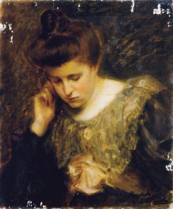 Studie av en kvinna som läser av Jacques Emile Blanche