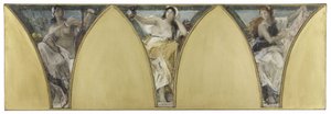 Skiss till stadshuset i Paris: Languedoc. Gascogne. Lyonnais, cirka 1888 (olja på duk) av Jacques Fernand Humbert