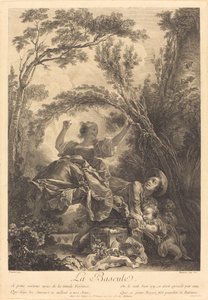 Gungbrädan av Jacques Firmin Beauvarlet after Jean Honoré Fragonard
