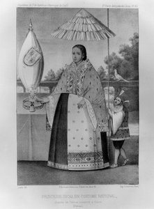 Inkaprinsessa, nationaldräkt, 1852