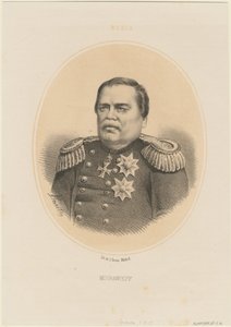 Porträtt av greve Nikolay Muravyov-Amursky 1809-1881, 1865