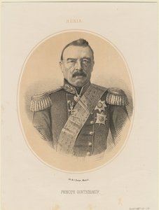 Porträtt av prins Mikhail Dmitrievich Gorchakov 1795-1861, 1865