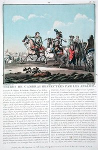 Territorierna i Cambrai respekteras av engelsmännen, graverade av Jean Baptiste Morret (fl.1790-1820)