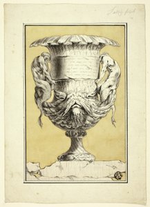 Monumental vas med antropomorfa figurer av Jacques Francois Joseph Saly