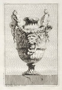 Svit med vaser: Tavla 1, 1746. av Jacques Francois Joseph Saly