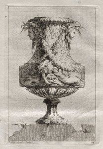 Svit med vaser: Tavla 20, 1746. av Jacques Francois Joseph Saly
