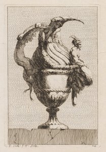 Svit med vaser: Tavla 24, 1746. av Jacques Francois Joseph Saly