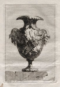 Svit med vaser: Tavla 28, 1746. av Jacques Francois Joseph Saly