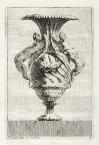 Svit med vaser: Tavla 4, 1746. av Jacques Francois Joseph Saly