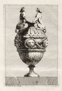 Svit med vaser: Tavla 5, 1746. av Jacques Francois Joseph Saly