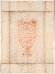 Vasdesign för Suite of Vases: Plate 27, 1746. av Jacques Francois Joseph Saly