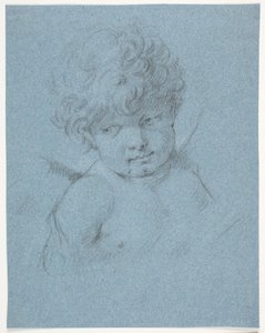 Bevingad ängel? Amor? Byst bild av Jacques Francois Joseph Saly