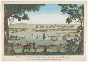 Utsikt över hamnen i Portsmouth Le port de Porsmouth ville d