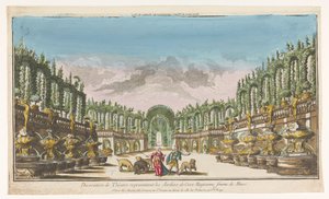 Utsikt över Circe .s trädgård Decoration de théatre, representativ les jardins de Circe (titel på objekt)