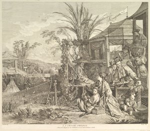 La Chasse Chinoise The Chinese Hunt, från Chinoseries, efter 1743. av Jacques Gabriel Huquier
