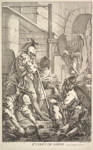 Andra vaktrummet, mitten till slutet av 1700-talet. av Jacques Gabriel Huquier
