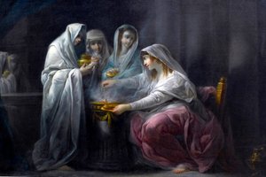 Les Vestales: detalj. 1800-talet (olja på duk)