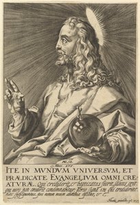 Kristus, från Kristus och de tolv apostlarna, före 1609. av Jacques Granthomme