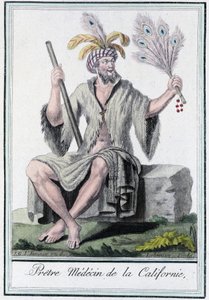 Prästläkare från Kalifornien - i "" Encyclopedia of Travels"" av Grasset Saint Sauveur, red. Paris 1796 av Jacques Grasset de Saint-Sauveur