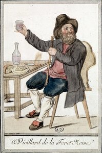 Gammal man från Schwarzwald - i "" Encyclopedia of Travels""" av J. Grasset Saint-Sauveur av Jacques Grasset de Saint-Sauveur