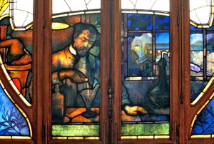 Nancy (avdelning 54), jugend, handelskammaren och industrikammaren, Fönster i målat glas av Jacques Gruber (1870-1936)