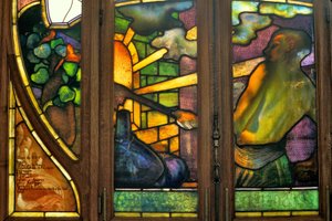 Nancy (avdelning 54), Art Nouveau, handelskammare och börs, Målat glas av Jacques Gruber (1870-1936)