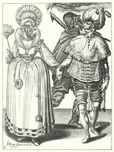 Maskerad (gravyr) av Jacques II de Gheyn