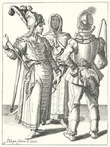 Maskerad (gravyr) av Jacques II de Gheyn