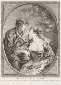 Elle mord à la grappe (hon dör på druvan). 1768 av Jacques Jean Pasquier