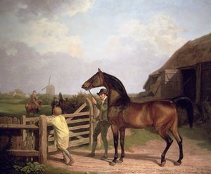 "Bay Ascham", en hingst ledde genom en grind till ett sto, 1804
