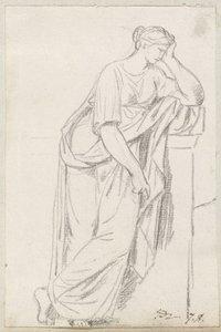 En musa från musernas sarkofag av Jacques Louis David