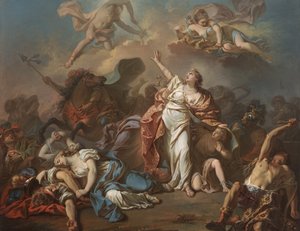 Apollo och Diana attackerar Niobes barn av Jacques Louis David