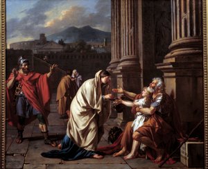 Belisaire (500-565) frågar efter alumon. (Belisarios - Flavius Belisarius) Målning av Jacques Louis David (1748-1825) av Jacques Louis David