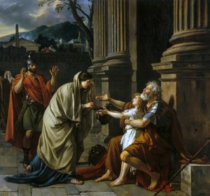 Belisarius tigger om allmosor, 1781. av Jacques Louis David